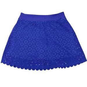 Title Nine Nimblene Laser Cut Purple Scalloped Hem Skort